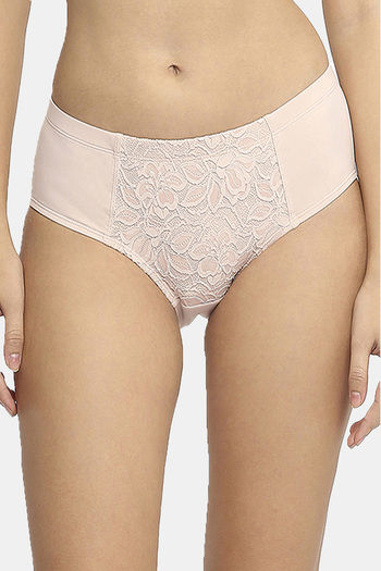 Buy Soie High Rise Full Coverage Hipster Panty - Peach Skin